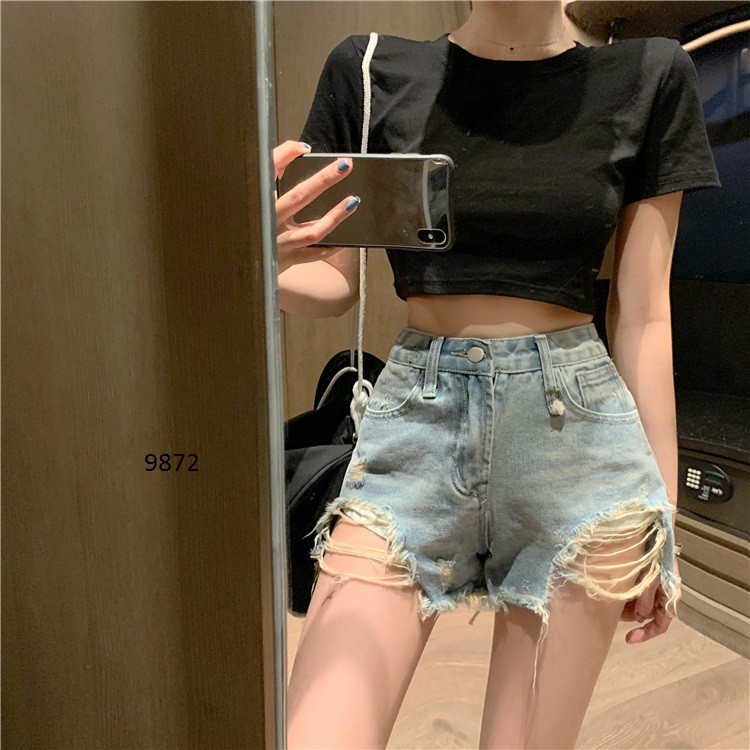 Short jeans rách 9872 hàng nhập QC