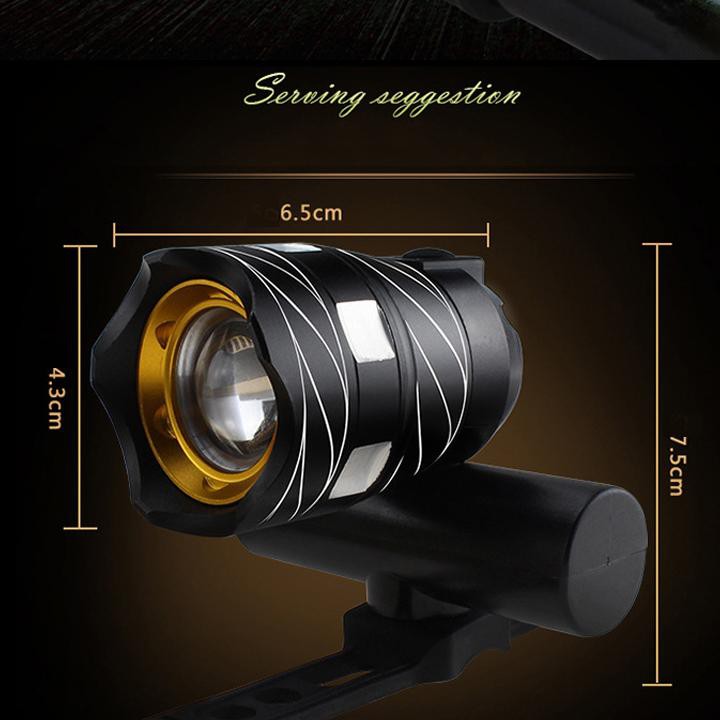 Đèn xe đạp - Đèn pha zoom gần xa T6