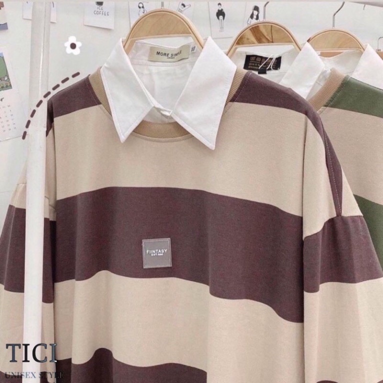 Áo Thun Dài Tay Form Rộng Tay Bồng Unisex Nam Nữ Phong Cách Ulzzang