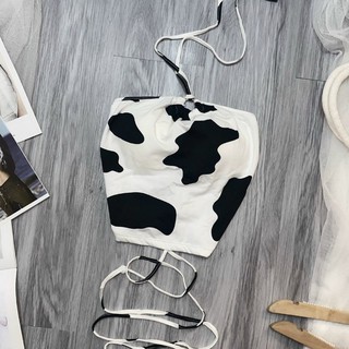 Áo mod ngực bò sữa đan dây
