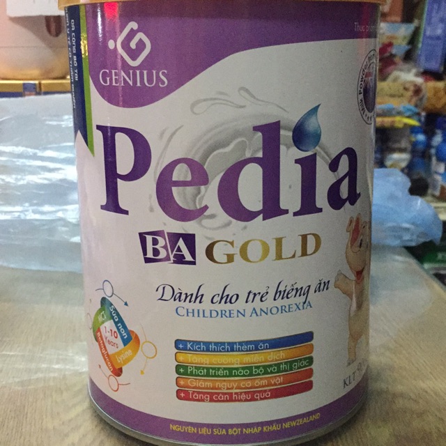 Sữa Pedia BA Gold cho trẻ biếng ăn date (T12/24)