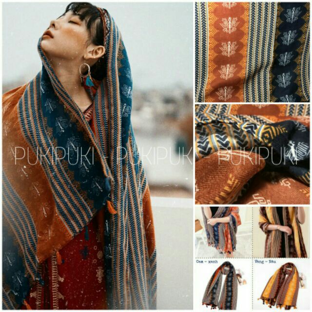 ♀◇✻Khăn choàng thổ cẩm phong cách Boho Vintage
