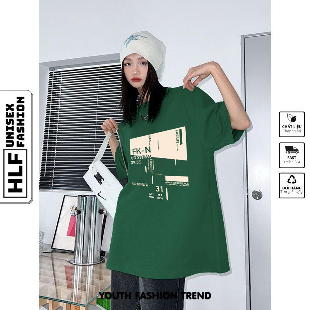 Áo thun tay lỡ unisex nam nữ FKN, áo phông nữ form rộng HLFashion