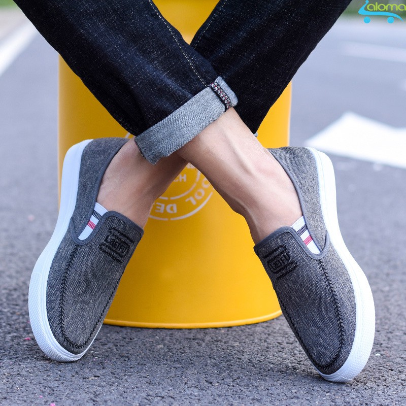 Giày lười nam phong cách Hàn Quốc Leisure N19 siêu nhẹ bằng vải sợi Canvas
