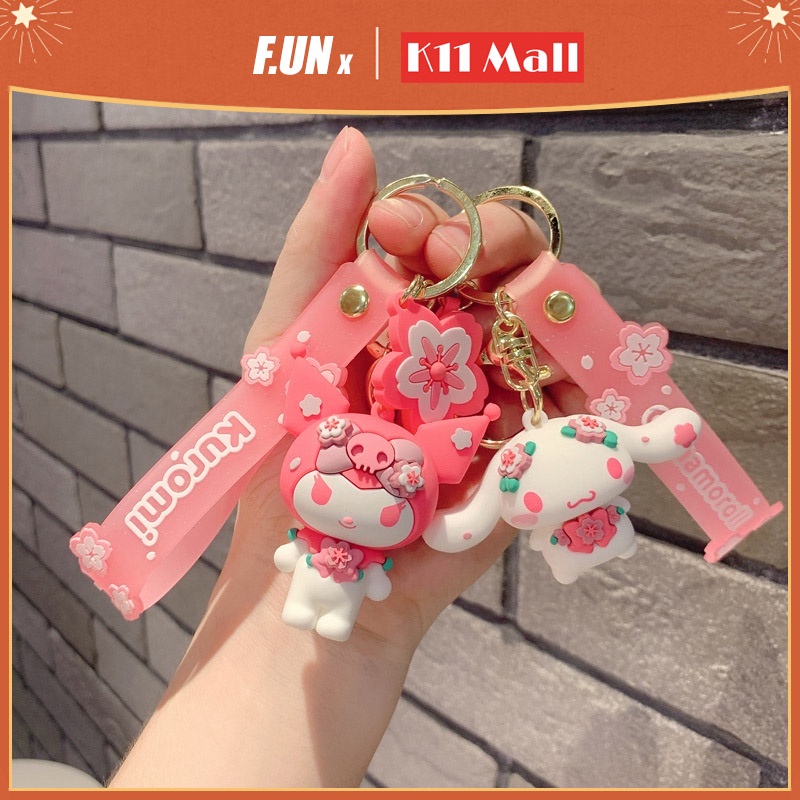 SANRIO Móc Khóa Hình Chó / Mèo Hello Kitty / Cherry Dễ Thương