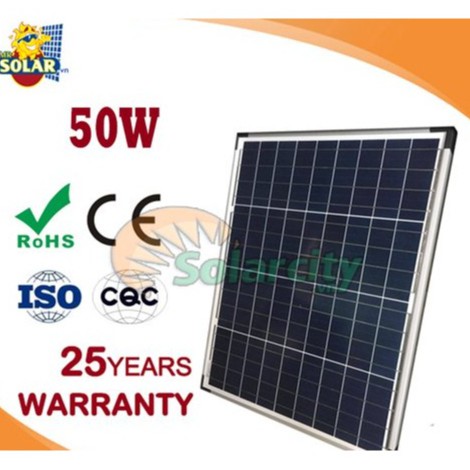 Pin năng lượng mặt trời 50w Polycrystalline