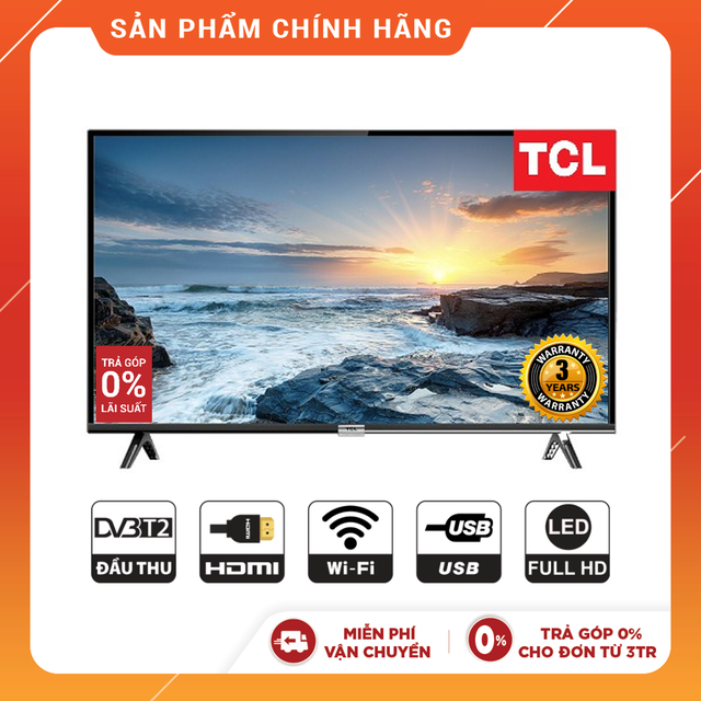 Android Tivi TCL Full HD 43 inch L43S6500 (Chính Hãng Phân Phối)