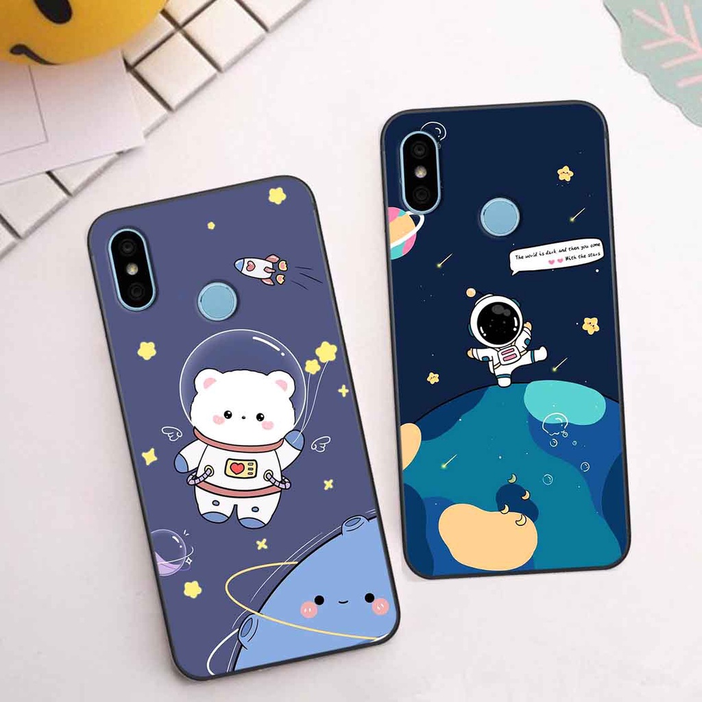 Ốp Xiaomi Redmi 6 Pro / Mi A2 Lite in hình vũ trụ, phi hành gia bầu trời cute dễ thương