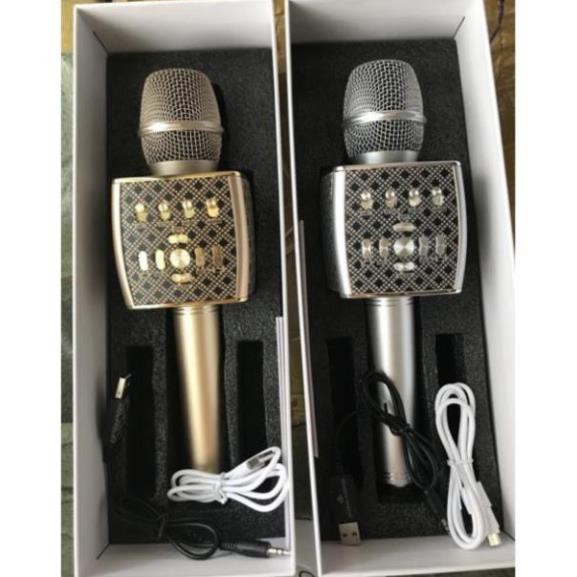 Micro không dây karaoke bluetooth Ys-95 cao cấp, mic livestream tích hợp loa hỗ trợ thẻ nhớ, usb