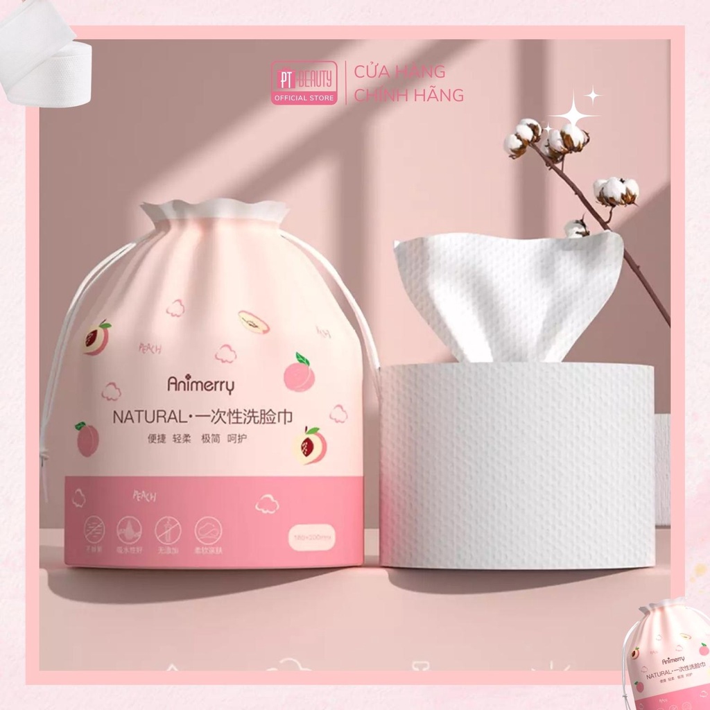Khăn Mặt Khô Animerry 100% cotton dùng 1 lần