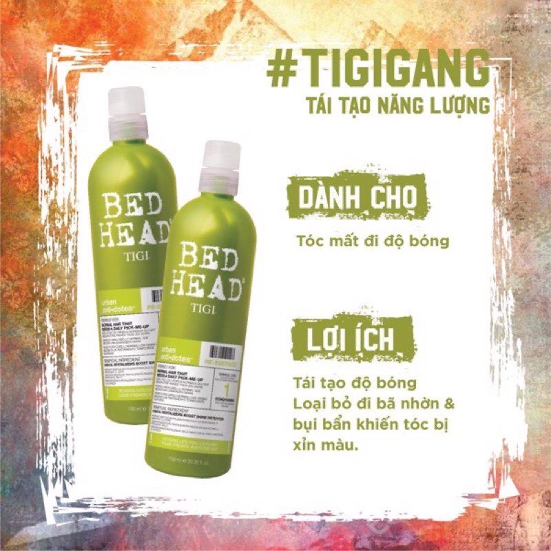 Dầu Gội Và Dầu Xả Tigi Bed Head 750ml