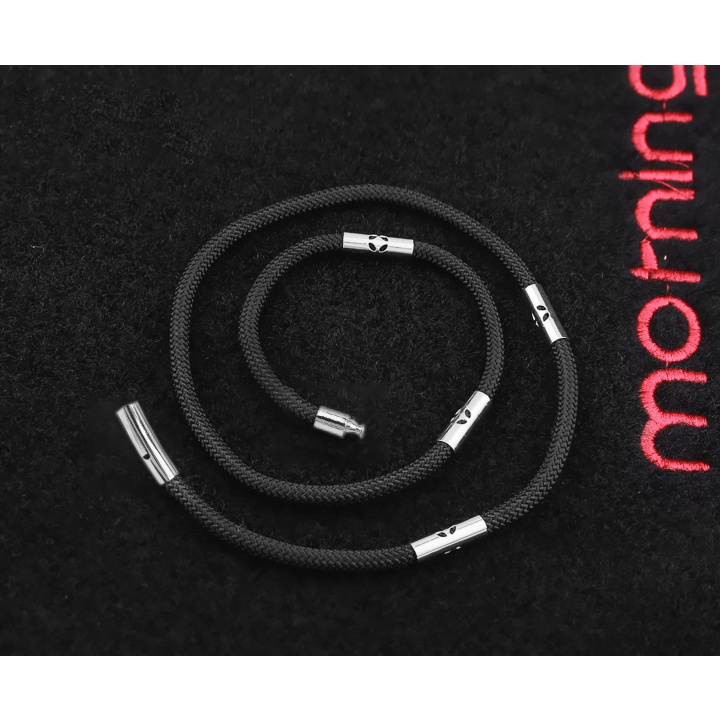 Dây chuyền dù thái 5 ly khóa vip bọc khoen inox hình đồng xu đem lại may mắn cho người đeo