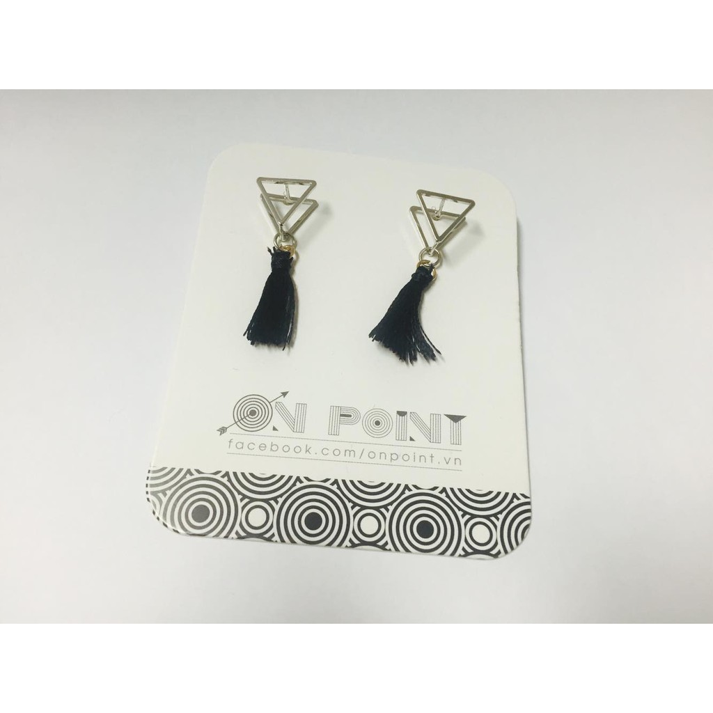 3D Tassel Earrings (Black)