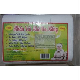 Khăn vải khô đa năng bịch 400gram trên 300 tờ