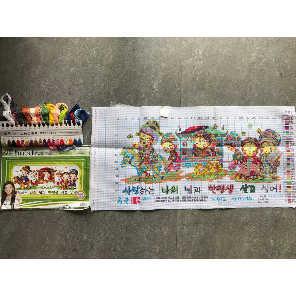 Tranh thêu chữ thập - Đám cưới hạnh phúc