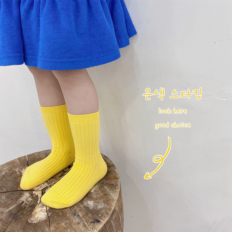 Lố 4đ Tất gân trẻ em cổ cao tất cao cổ cho bé