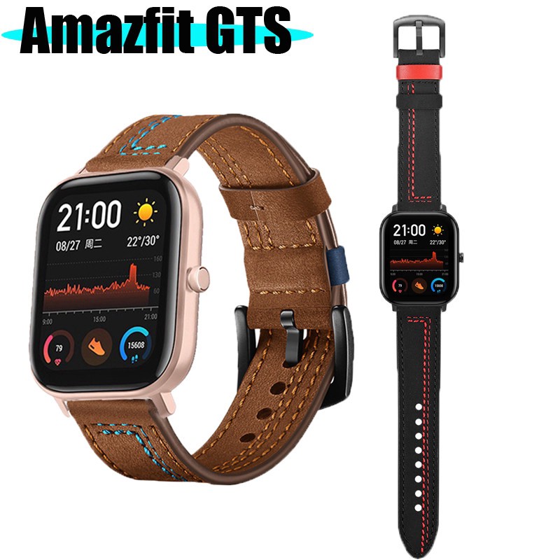 Sale 70% Phụ kiện dây đeo bằng da chính hãng Huami Amazfit GTS, Brown Giá gốc 347,000 đ - 81B166