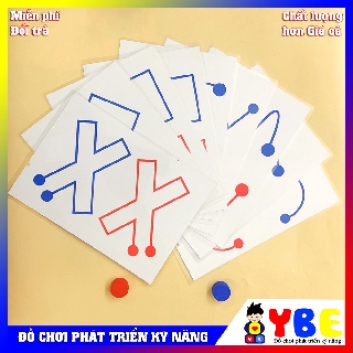 Bộ trò chơi di chuyển nắp chai rèn luyện phát triển cân bằng 2 bán cầu não trái và não phải Đồ chơi phát triển kỹ năng