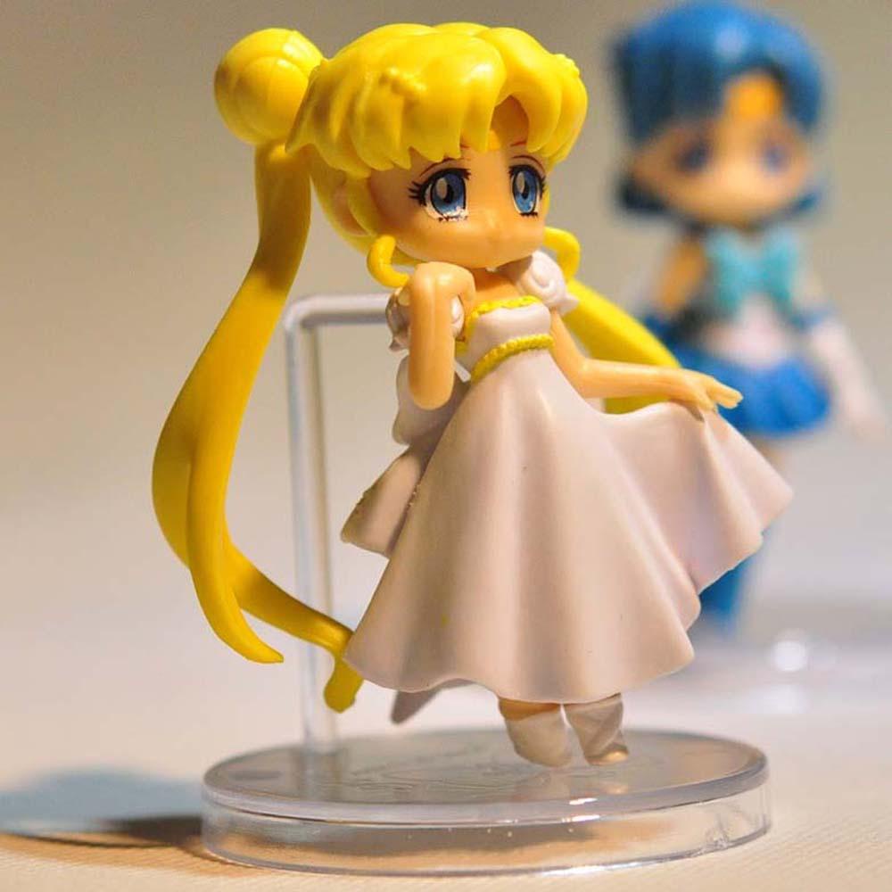 DARNELL Sailor Moon Bộ 6 Mô Hình Nhân Vật Thủy Thủ Mặt Trăng Dùng Trang Trí Bàn