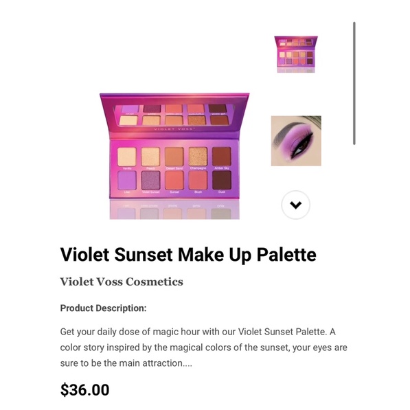 Bảng phấn mắt VioletVoss Violet Sunset