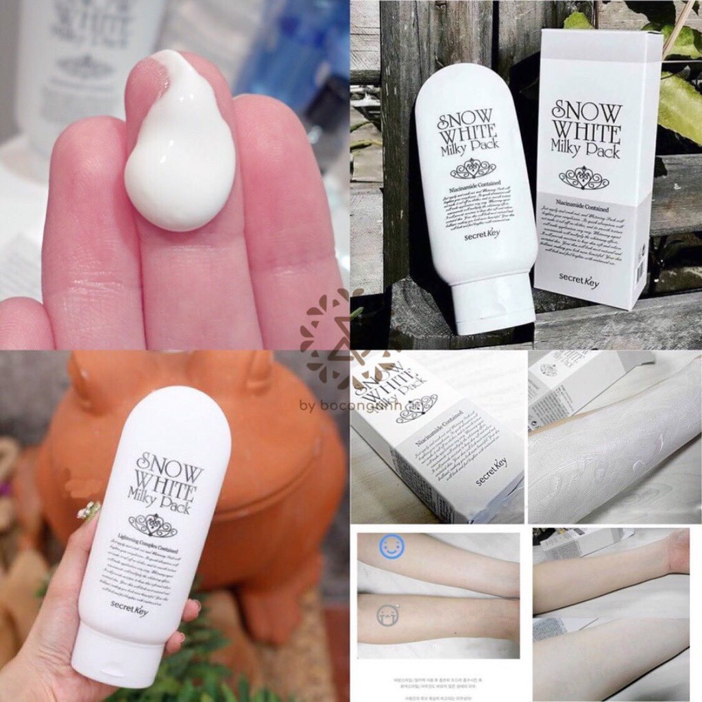 Kem Tắm Trắng Mặt Và Toàn Thân Snow white Milky Pack