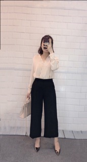 SƠ MI CỔ CHÉO LỤA TUyẾT
