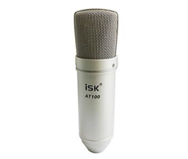 Combo mic hát thu âm livestream AT-100, soundcard V10, chân kẹp, màng lọc tặng kèm tai nghe AKG- Bh 6 tháng đổi mới