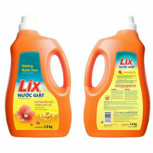 Nước giặt Lix hương nước hoa chai 3.6kg