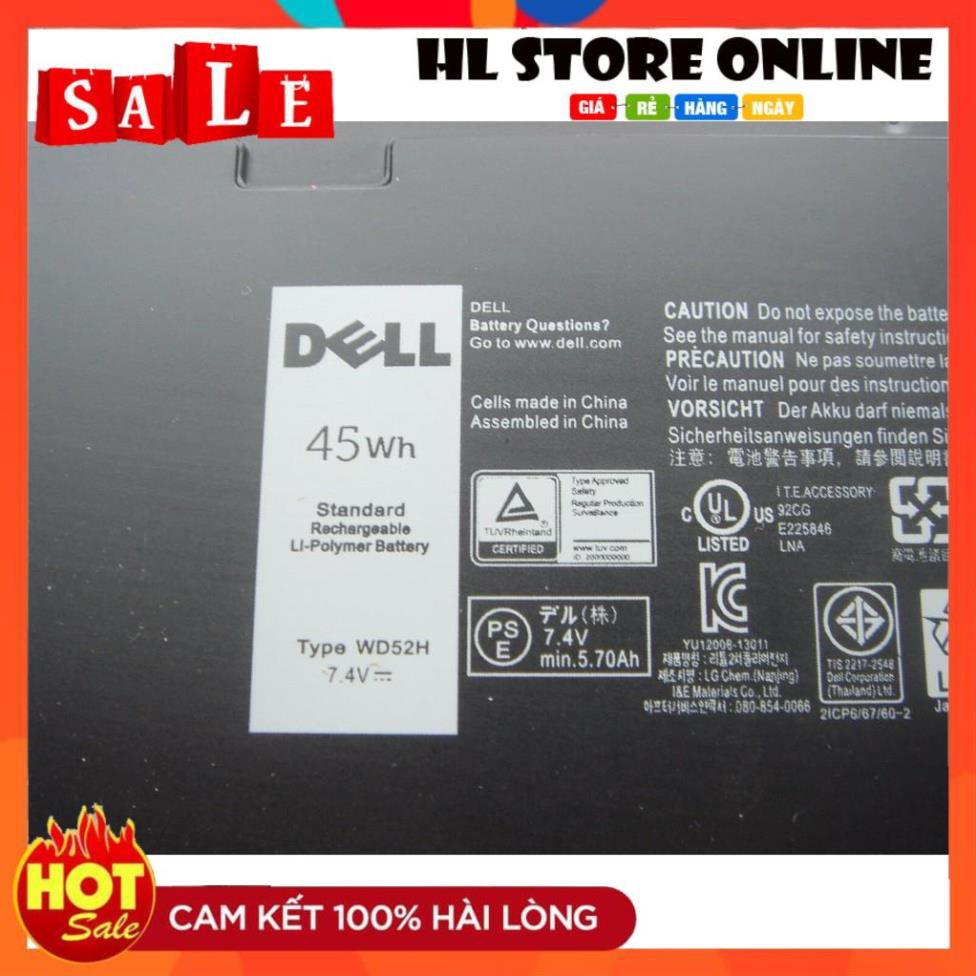 💖 Pin Laptop Dell Latitude E7240 E7250 45WH