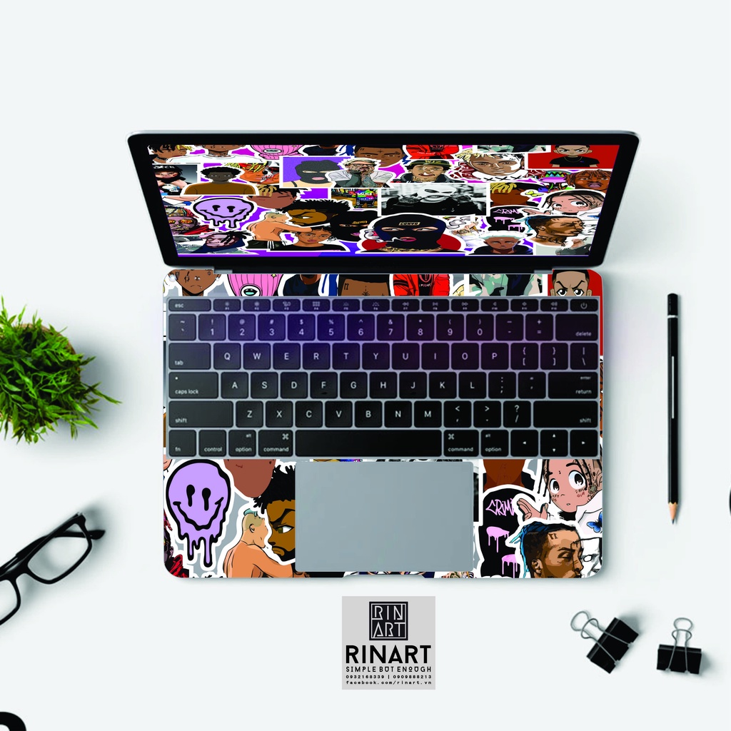 Bộ 200 sticker badboy cá tính chống nước dán trang trí vali mũ bảo hiểm xe máy laptop điện thoại