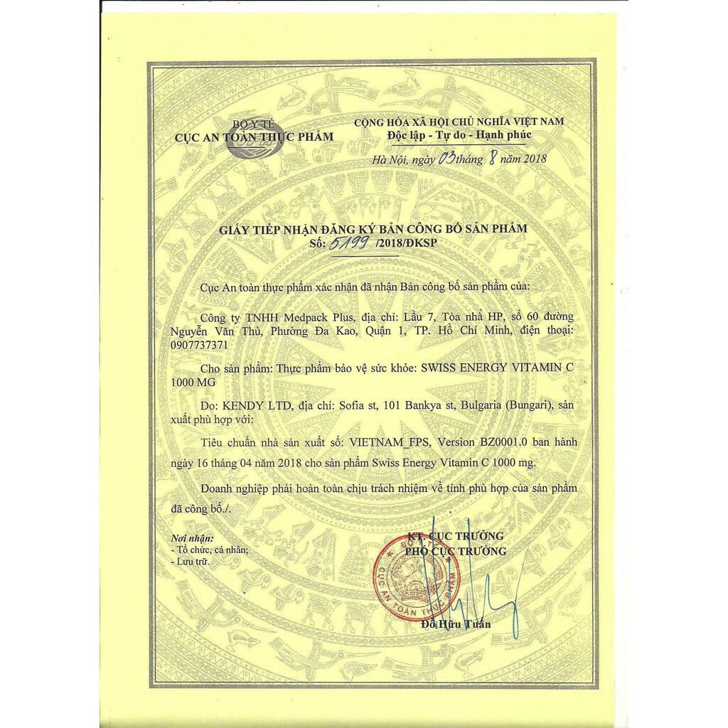 (Cam Kết Hàng Chính Hãng) Viên Sủi Bổ Sung Vitamin C, Canxi Và Multivitamin Tăng Đề Kháng Swiss Energy (Tuýp 20 viên) | BigBuy360 - bigbuy360.vn