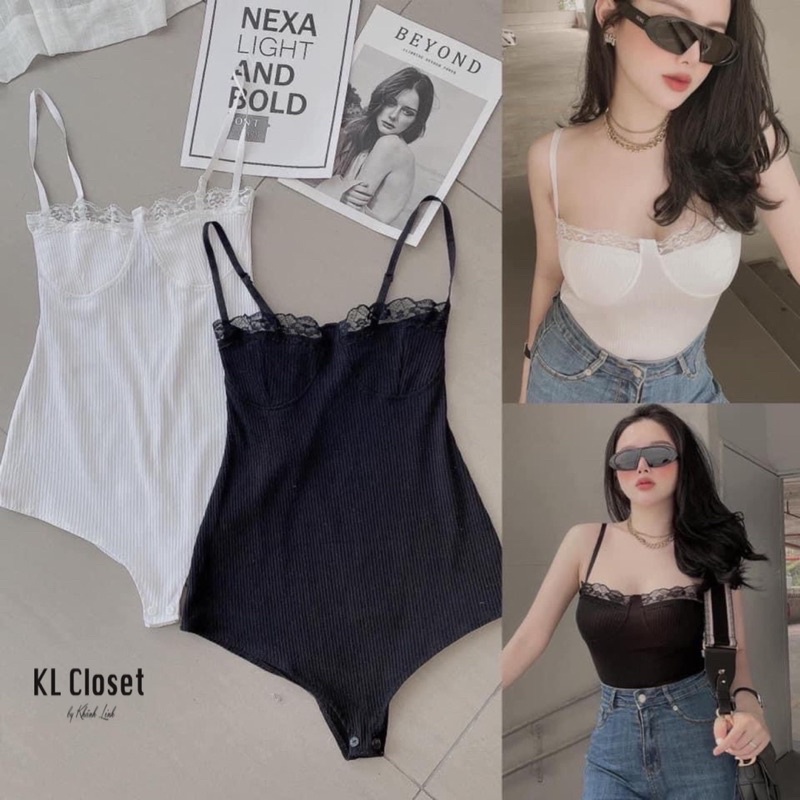 ♤❀Áo bodysuit cup ngực viền ren
