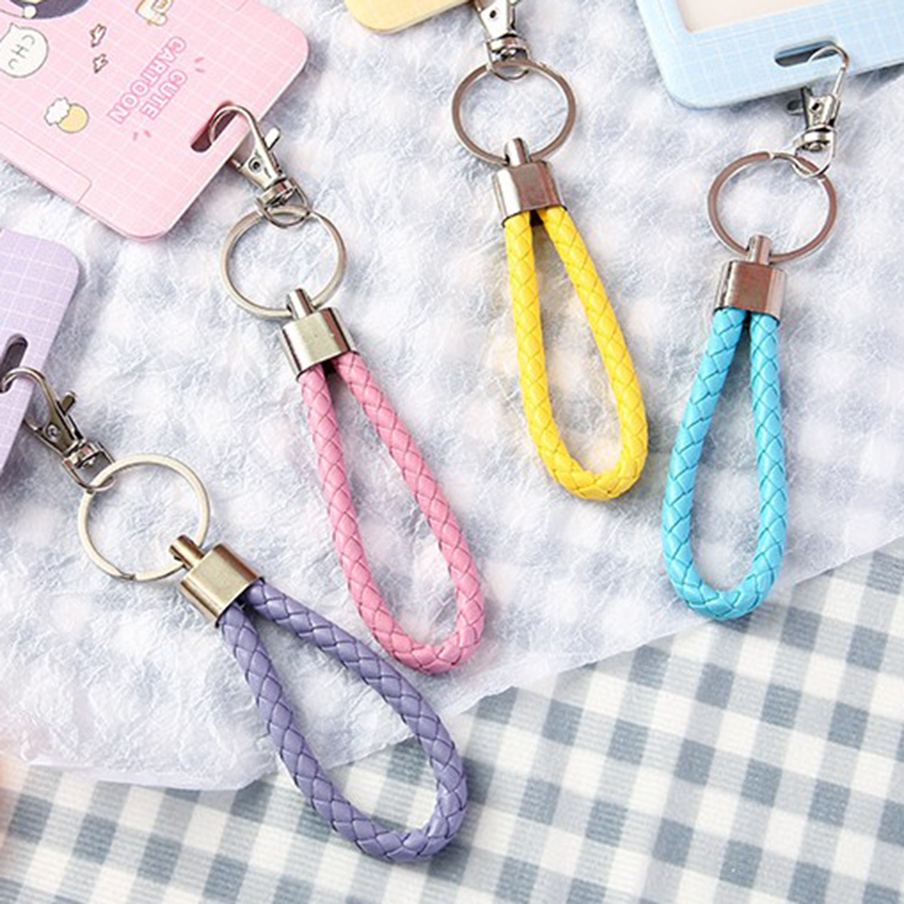 Bao thẻ tên sinh viên/thẻ xe buýt tích hợp móc khóa in hình gấu/thỏ dễ thương dây ngắn phong cách Hàn Quốc cho bạn gái