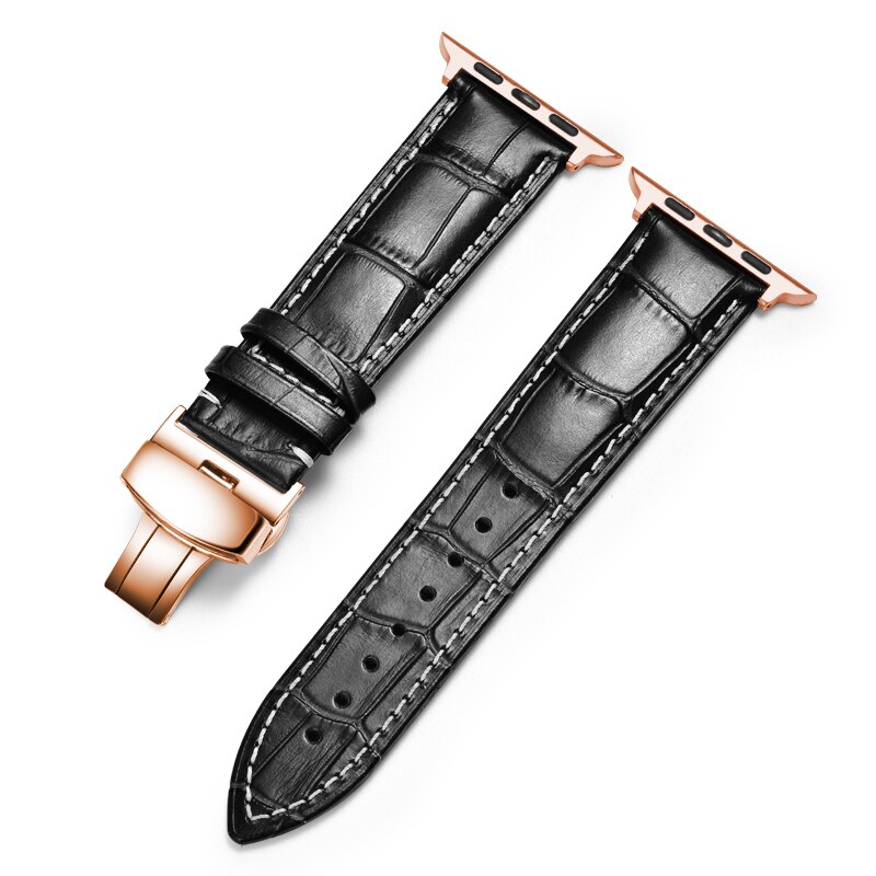 Dây đeo bằng da thật thích hợp cho đồng hồ Apple Watch Series 5/ 4/ 3/ 2 (38Mm/ 42mm)/ Iwatch 40mm/ 44mm