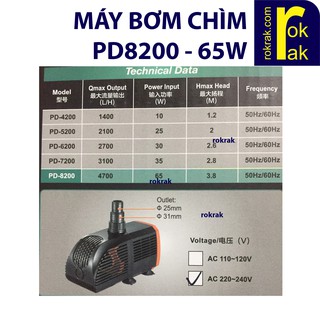 Máy bơm Periha PD8200 65W cho hồ cá