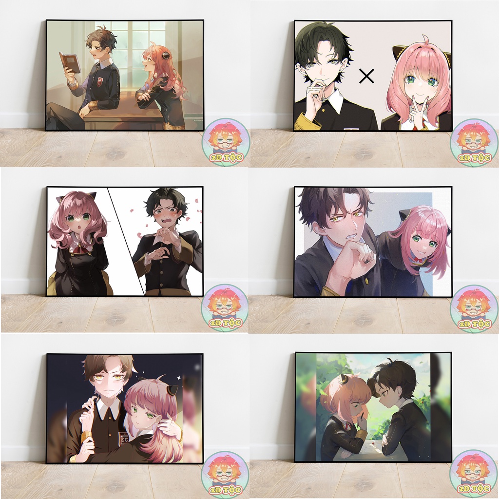 TRANH POSTER A3 ANYA DAMIAN  ANIME MANGA SPY X FAMILY CHẤT LIỆU GIẤY CAO CẤP - 2D TỘC SHOP