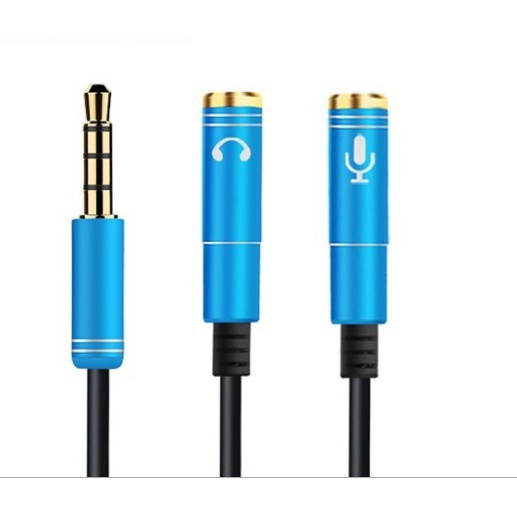 Cáp Chia Jack 3.5mm Dương thành Mic và Tai Nghe ÂM 4 Khấc