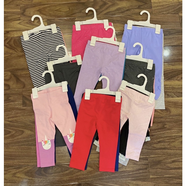 Quần legging Bé Gái hàng VNXK dư xịn 8 - 20 kg chất cotton siêu co giãn