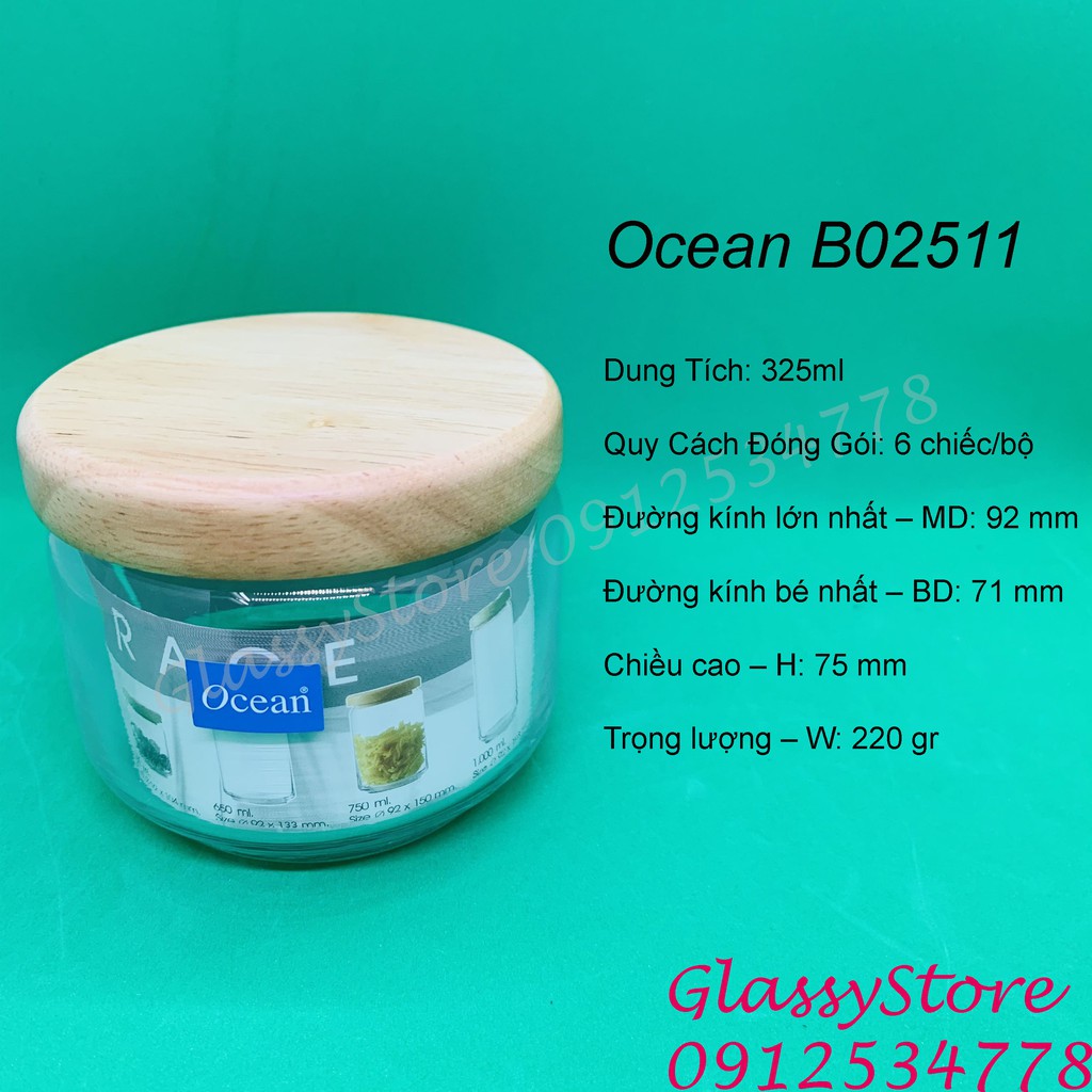 Lọ (hũ) Thủy Tinh Ocean Pop Jar - 325ml / 500ml / 650ml / 750ml / 1000ml (Hàng nhập khẩu Thái Lan chính hãng)