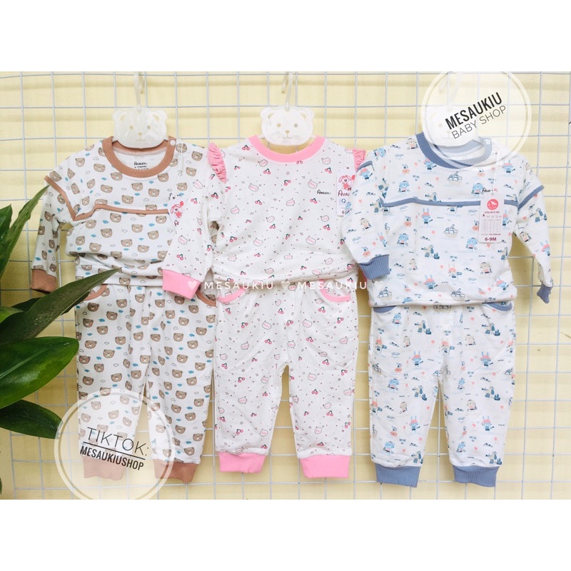 Bộ Avaler dài tay nỉ da cá chính hãng bé trai bé gái
