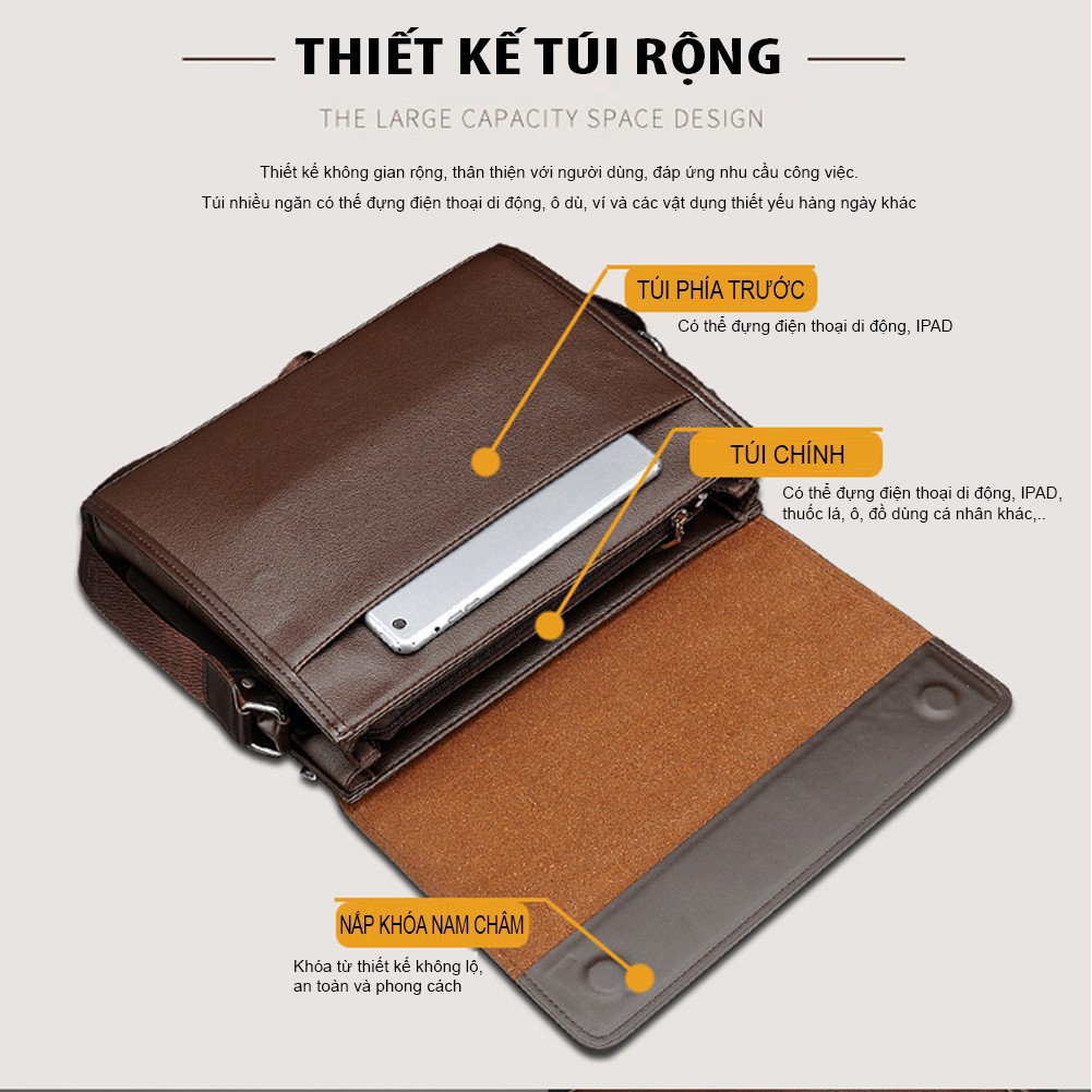 Túi đeo chéo nam Kangaroo da cao cấp