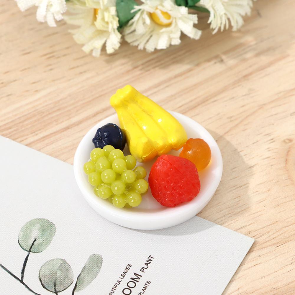 NIUYOU 1 Bộ Khay Đựng Trái Cây Trang Trí Nhà Búp Bê Tỉ Lệ 1: 12