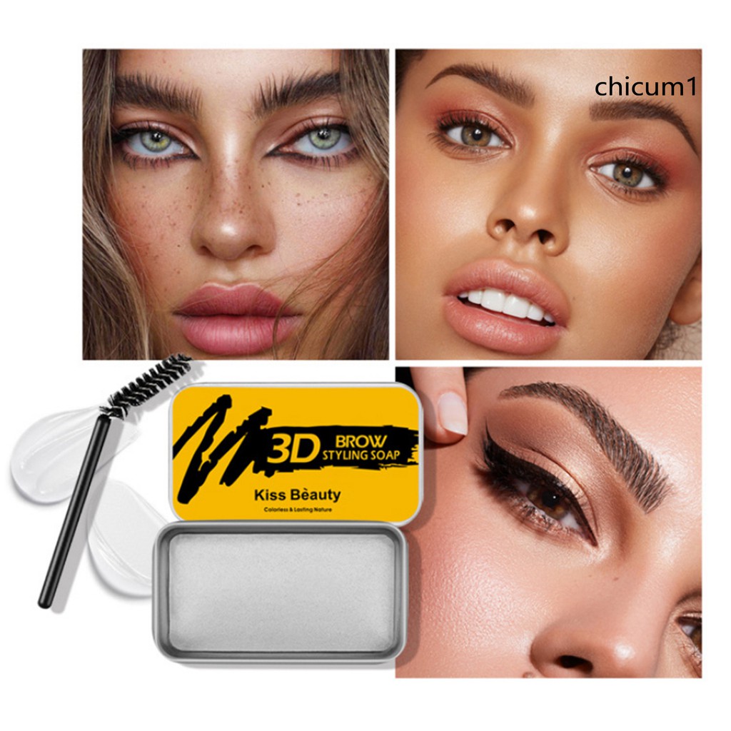 [Hàng mới về] Gel tạo kiểu lông mày kèm cọ chuốt tiện dụng