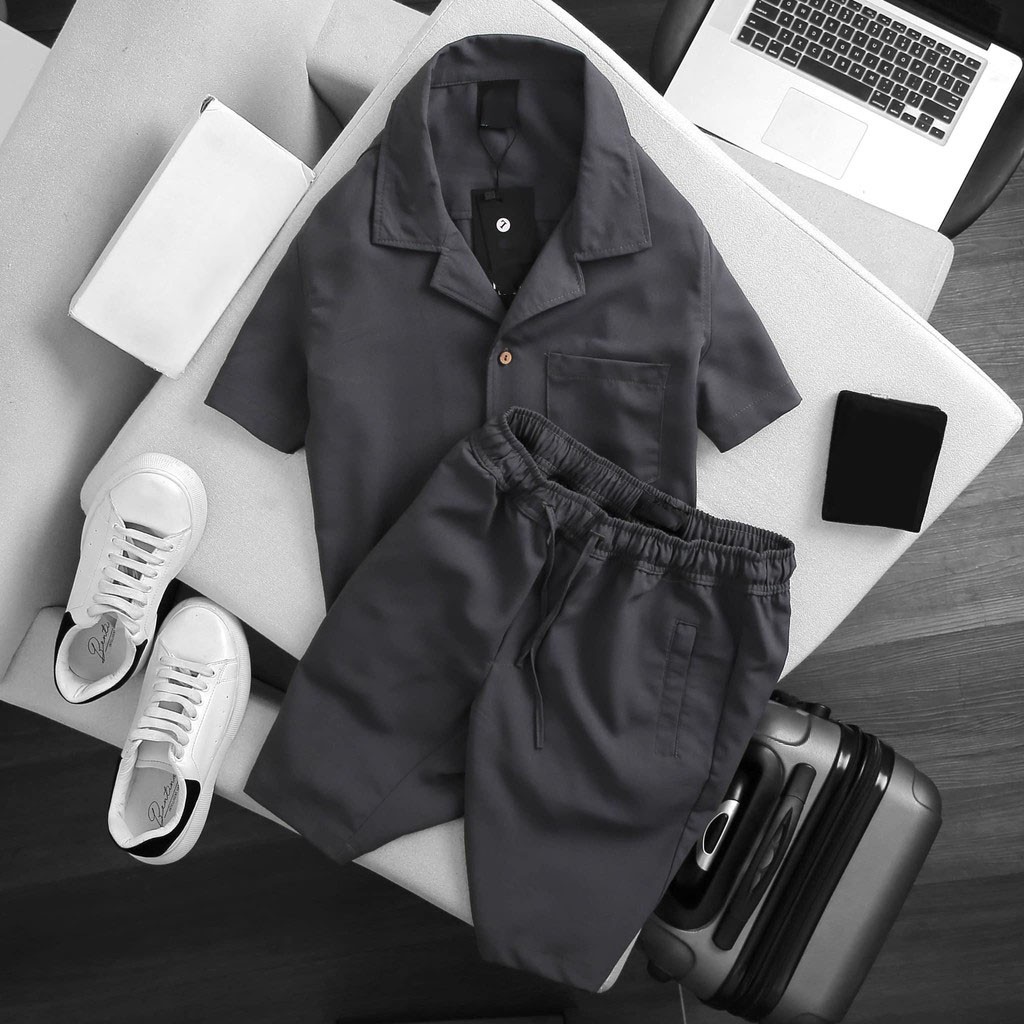 Bộ quần áo nam mùa hè chất tằm Thái mát, đứng form - Mặc đi chơi đi biển cực chất | BigBuy360 - bigbuy360.vn