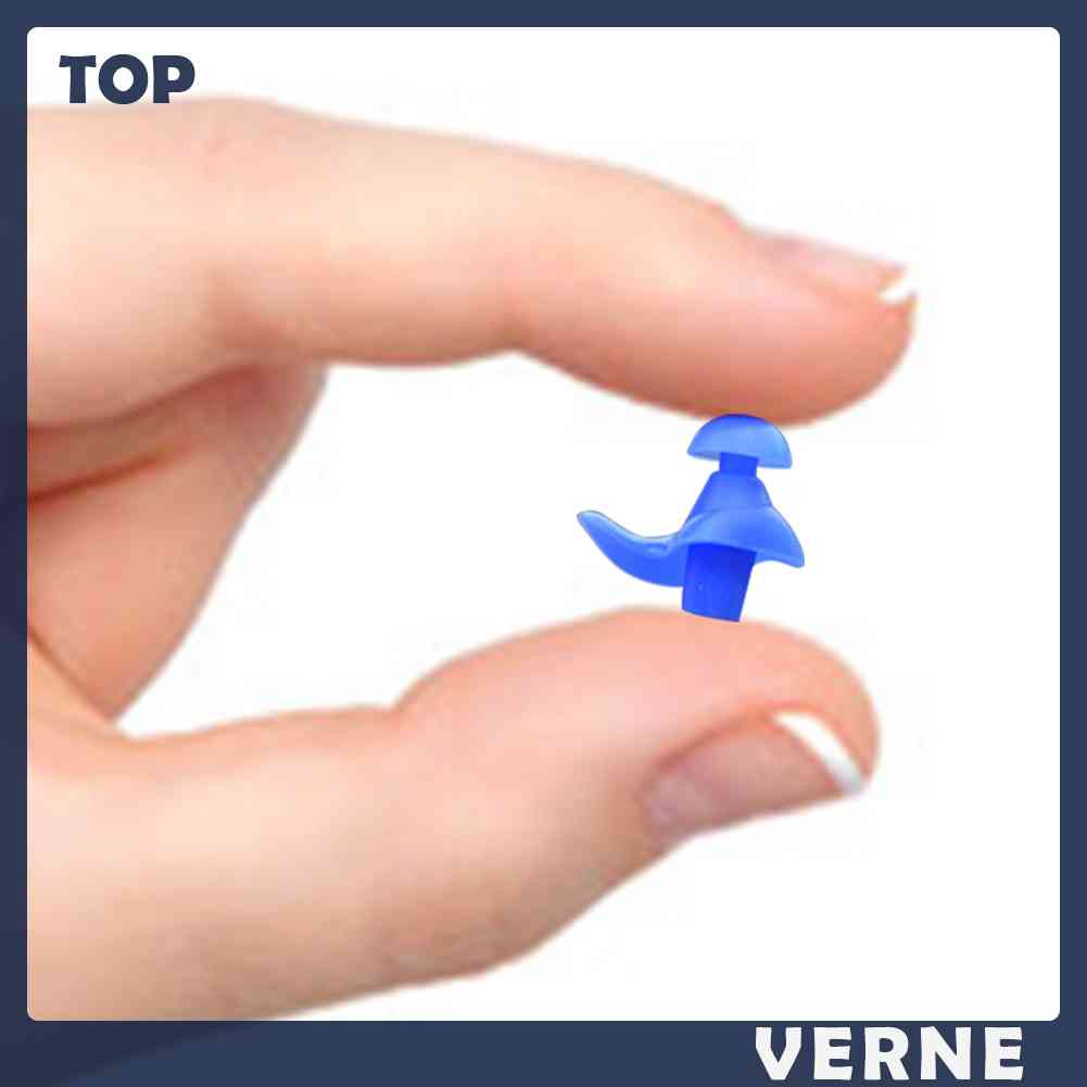 1 Cặp Nút Bịt Tai Bằng Silicone Chống Thấm Nước Tiện Dụng Khi Đi Bơi