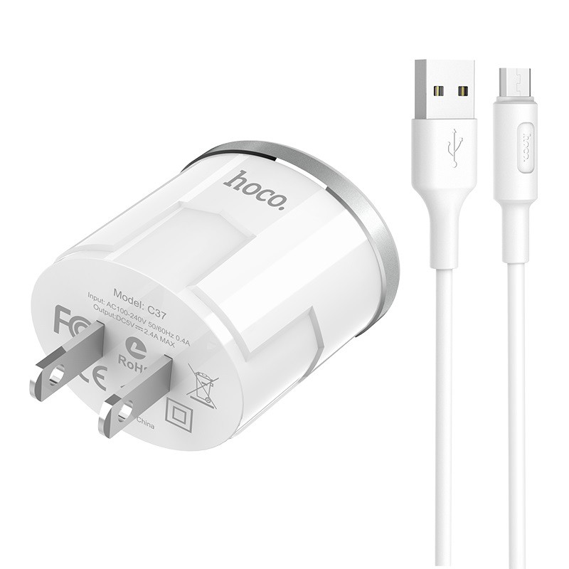 Bộ Sạc Nhanh Hoco C37 2.4A Micro USB Chính Hãng | Shopee Việt Nam