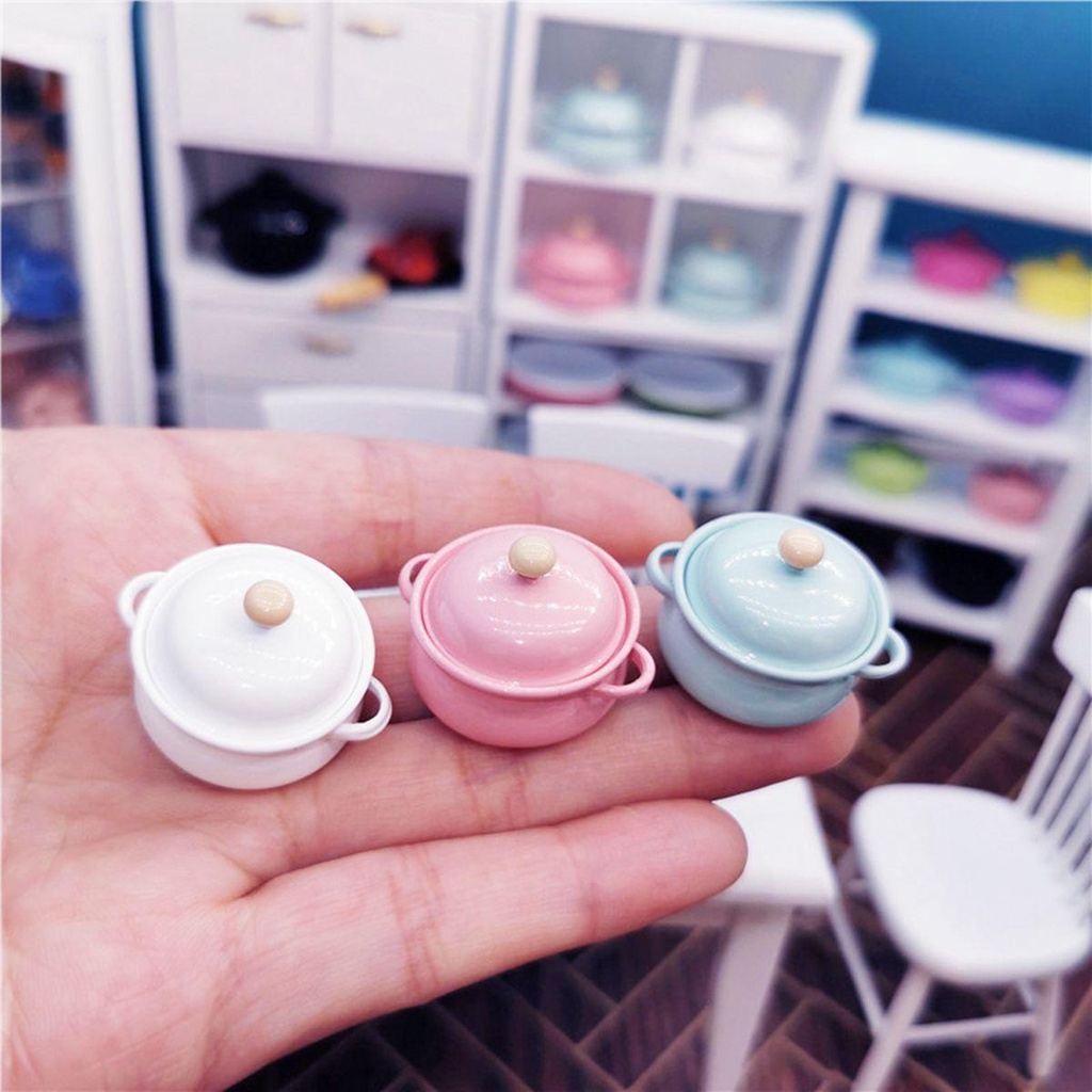YIYU Nồi Nấu Ăn MIni Dễ Thương Cho Nhà Búp Bê Tỉ Lệ 1 / 12