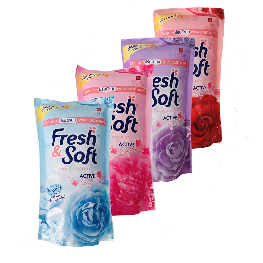 [HÀNG THÁI CHÍNH HÃNG]Xả Mềm Vải Thái Lan Fresh &amp; Soft Thơm Lâu, Túi 600ml Hương Thơm Dịu Nhẹ (Giao màu ngẫu nhiên)