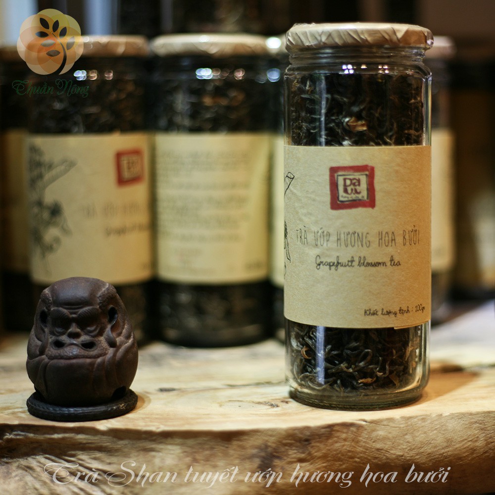 Dã Vị - Trà shan tuyết ướp hoa bưởi/ hoa nhài 100g - Grapefruit blossom tea/Jasmine tea 100g - Thuần Nông