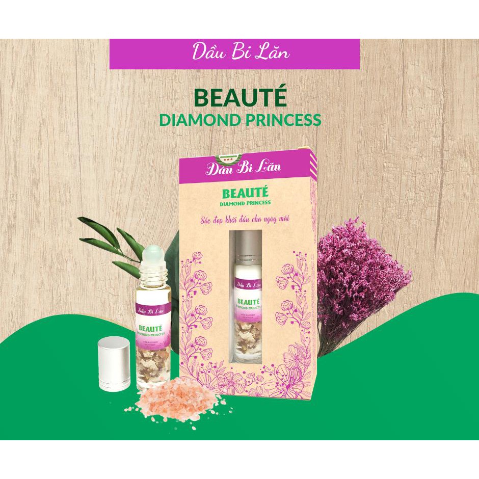 Dầu Bi Lăn BEAUTÉ JASMIN - kết hợp giữa đá muối Himalaya với các loại tinh dầu giúp làm sạch, dùng để massage